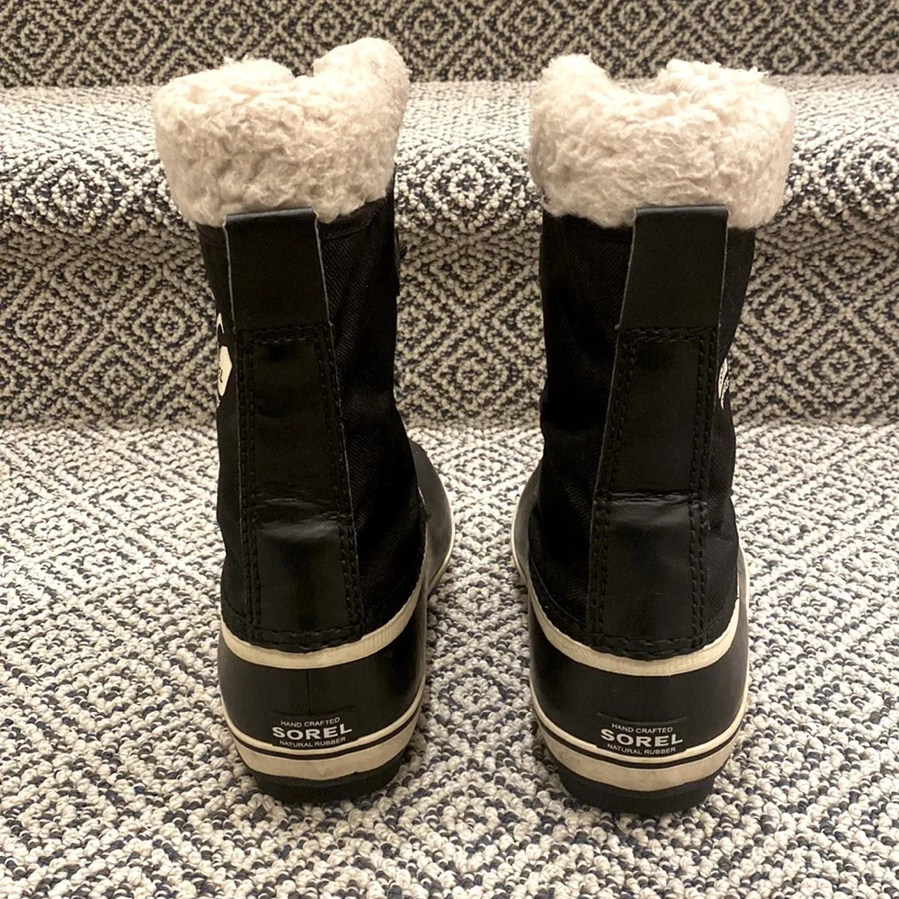 ๐ EUC! ๐ SOREL Joan of Artic Black Waterproof Boot, Youth Little Kid Size 3 - Picture 4 of 6
